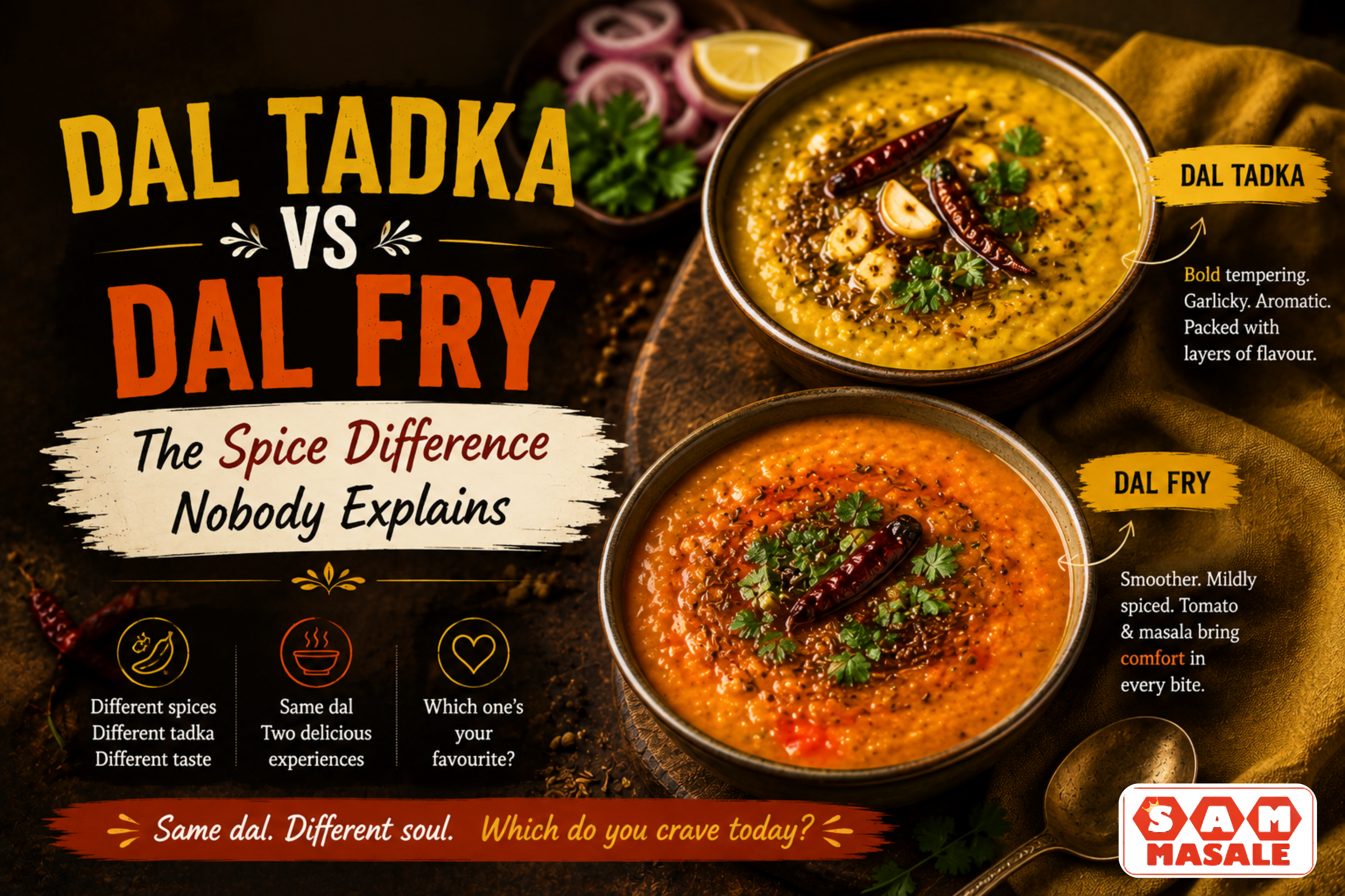 Dal Tadka vs Dal Fry: The Spice Difference Nobody Explains