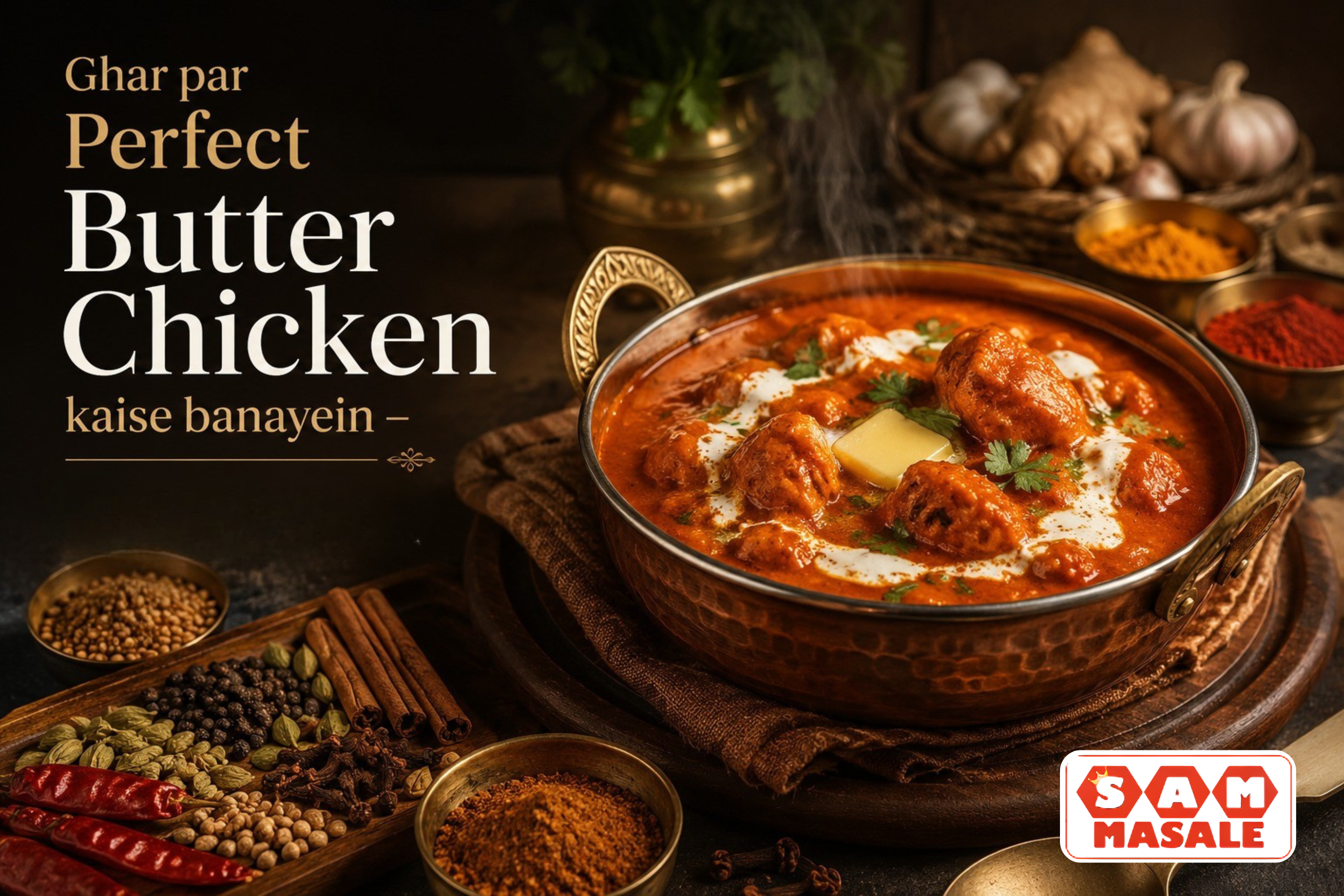 Ghar par Perfect Butter Chicken Kaise Banayein – Sam Masale ke Chicken Masala ke Saath