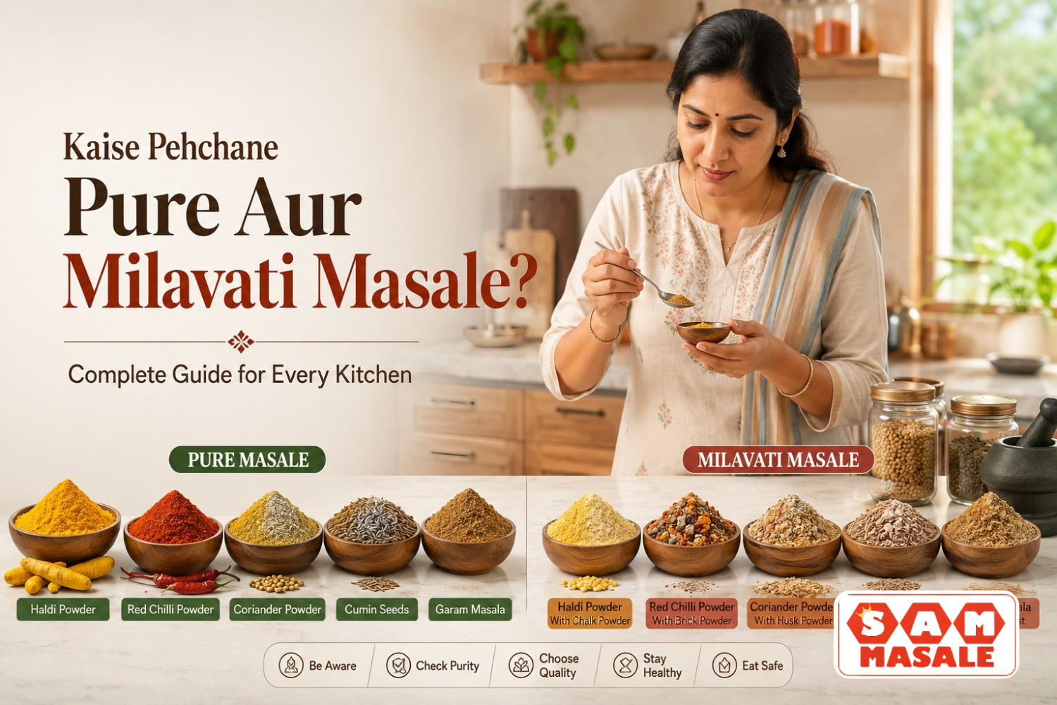 How to identify pure and adulterated spices at home