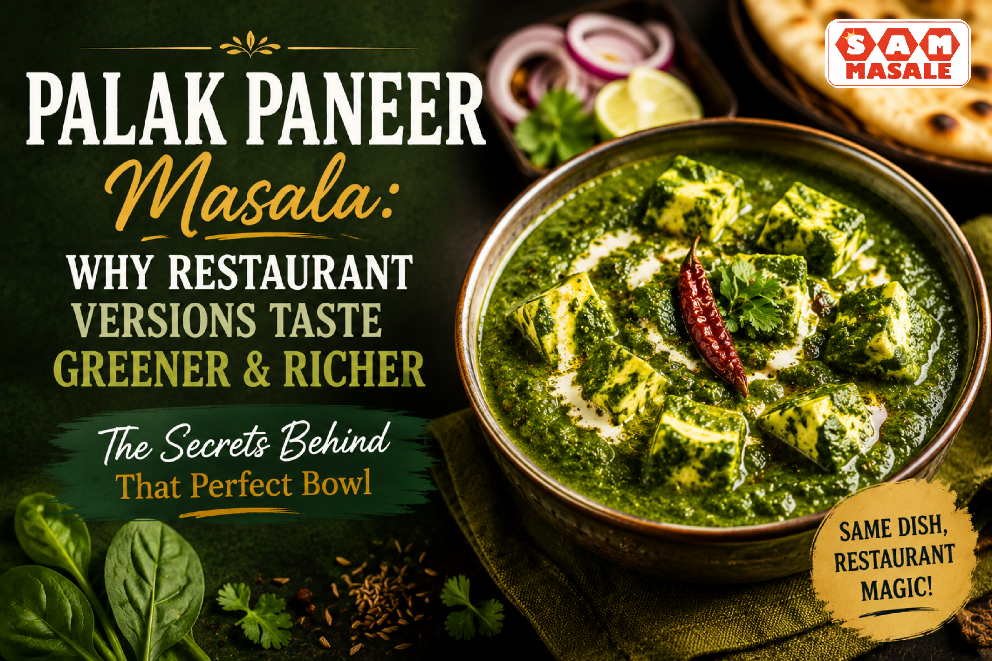 Palak Paneer Masala: Why Restaurant Versions Taste Greener and Richer
