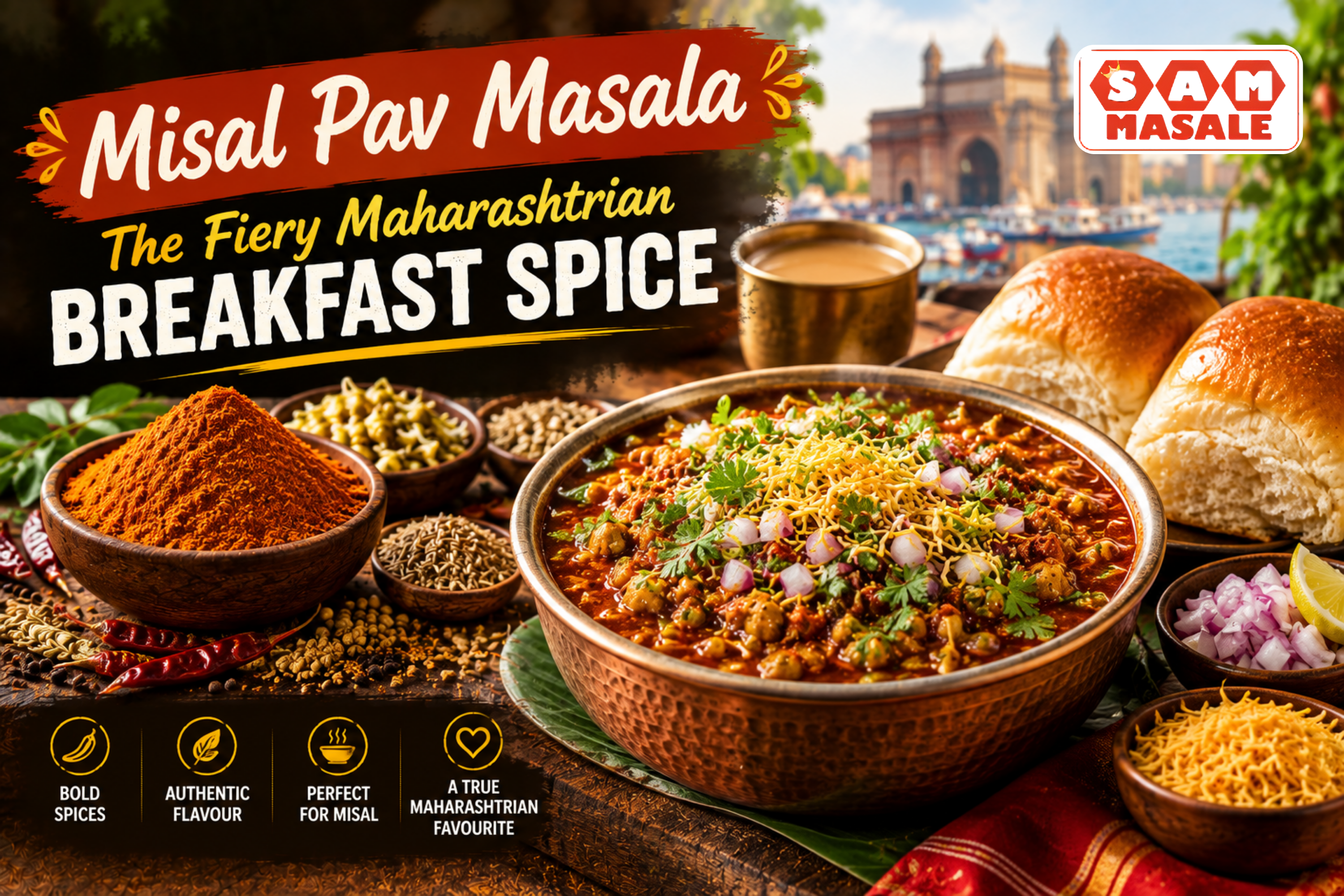 Misal Pav Masala: The Fiery Maharashtrian Breakfast Spice