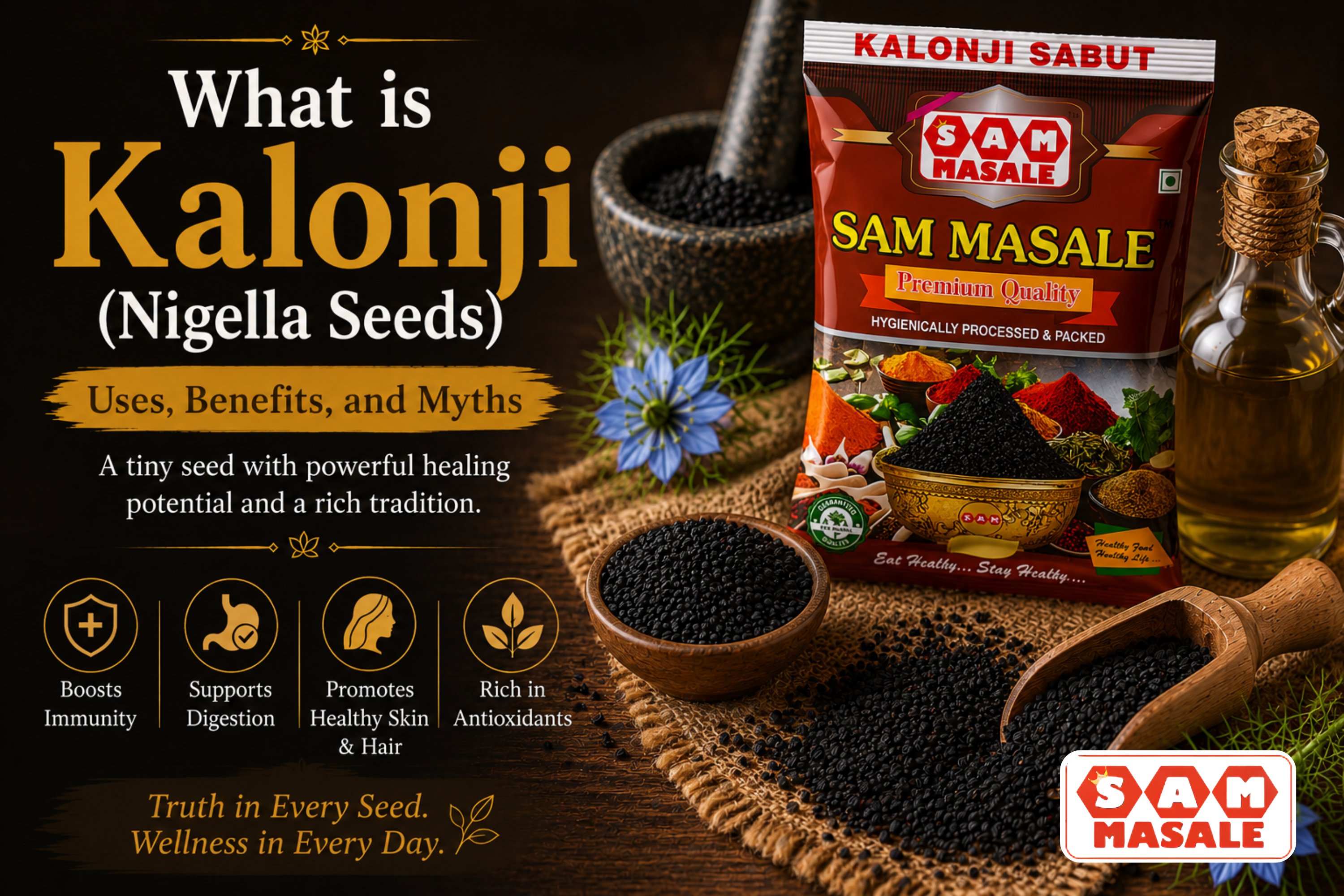 What is Kalonji (Nigella Seeds) – Uses, Benefits, and Myths