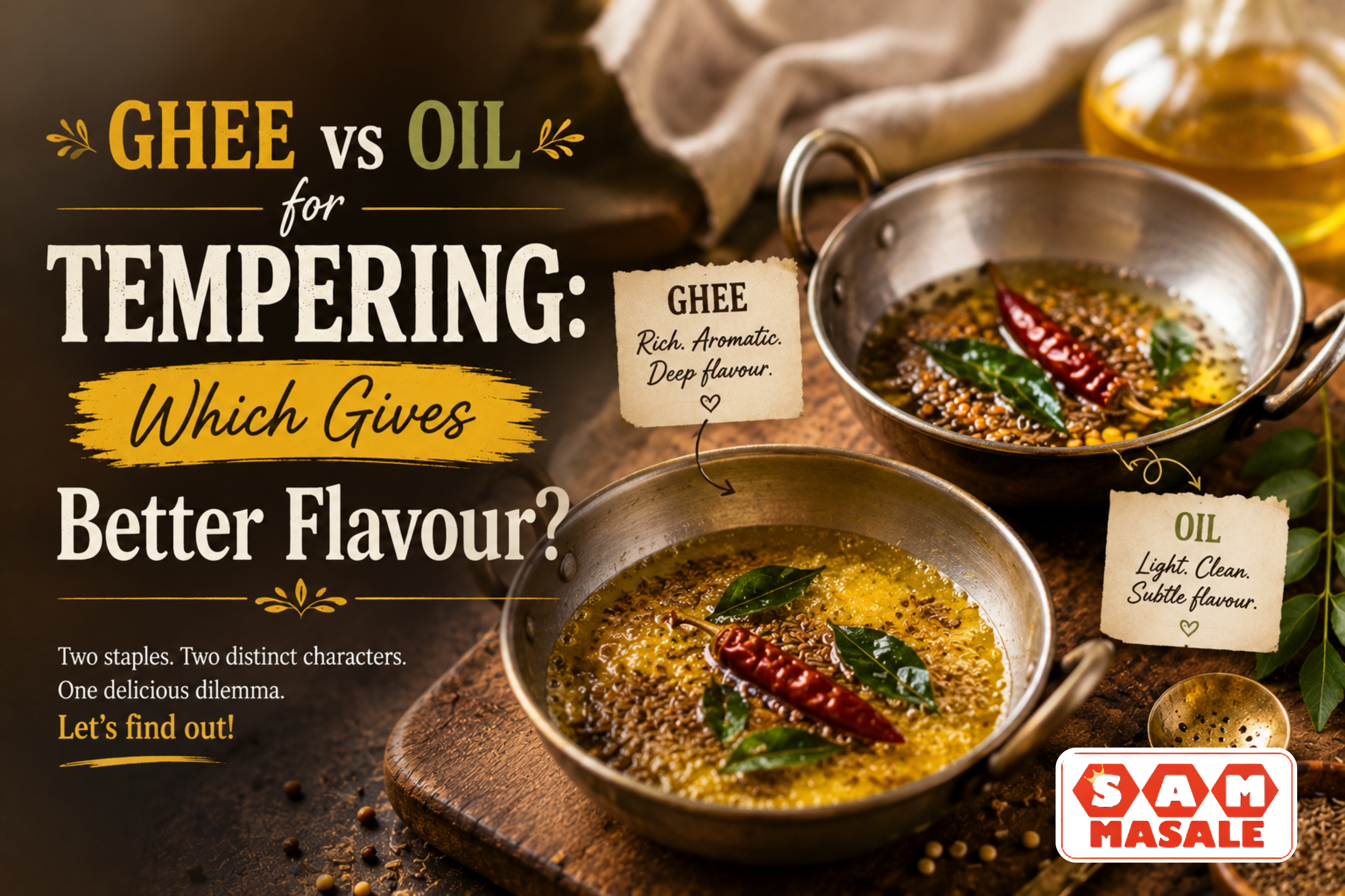 Ghee vs Oil for Tempering: Which Gives Better Flavour?