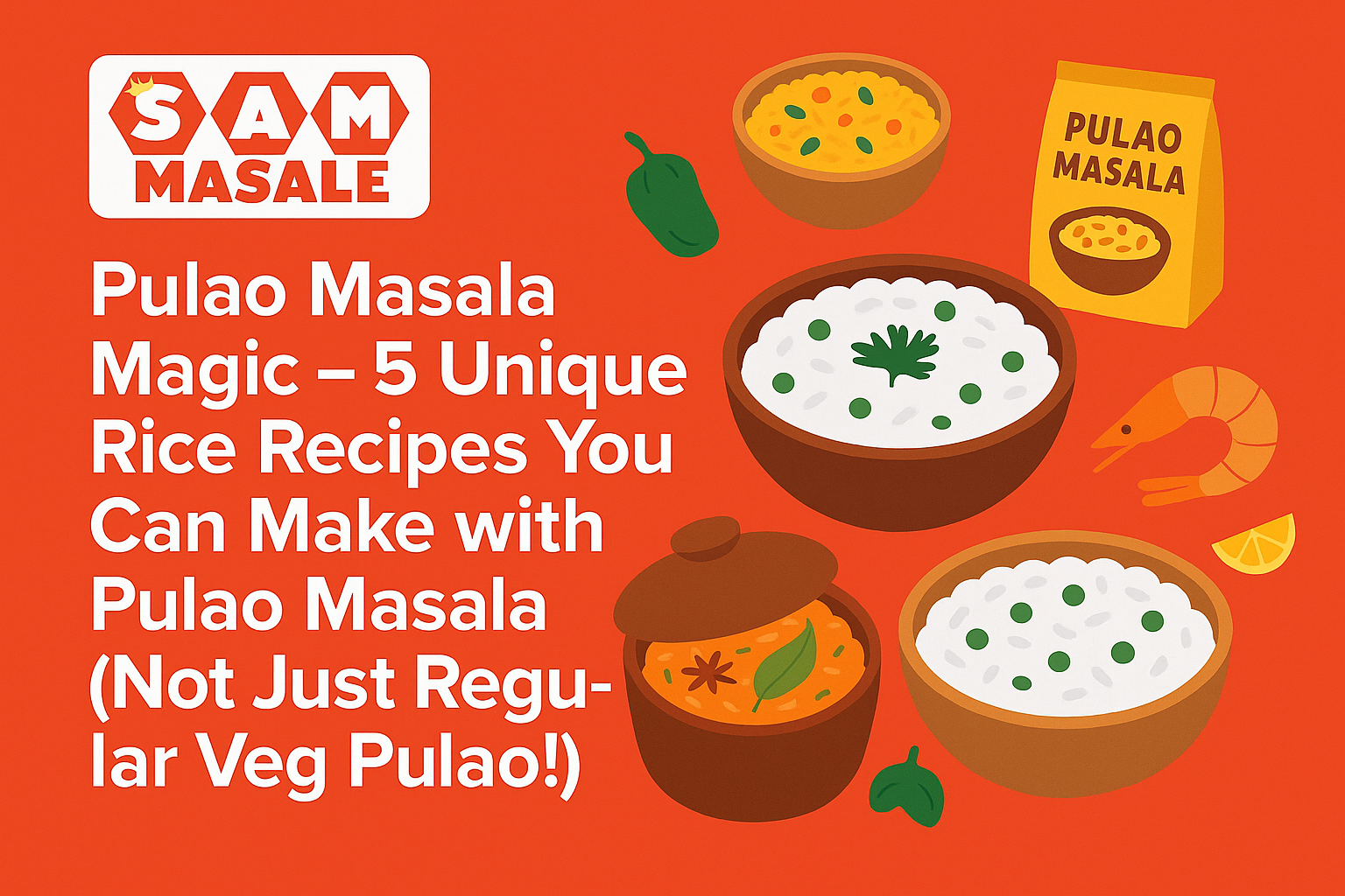 Pulao Masala Magic – 5 Unique Rice Recipes You Can Make with Pulao Masala (Not Just Regular Veg Pulao!)