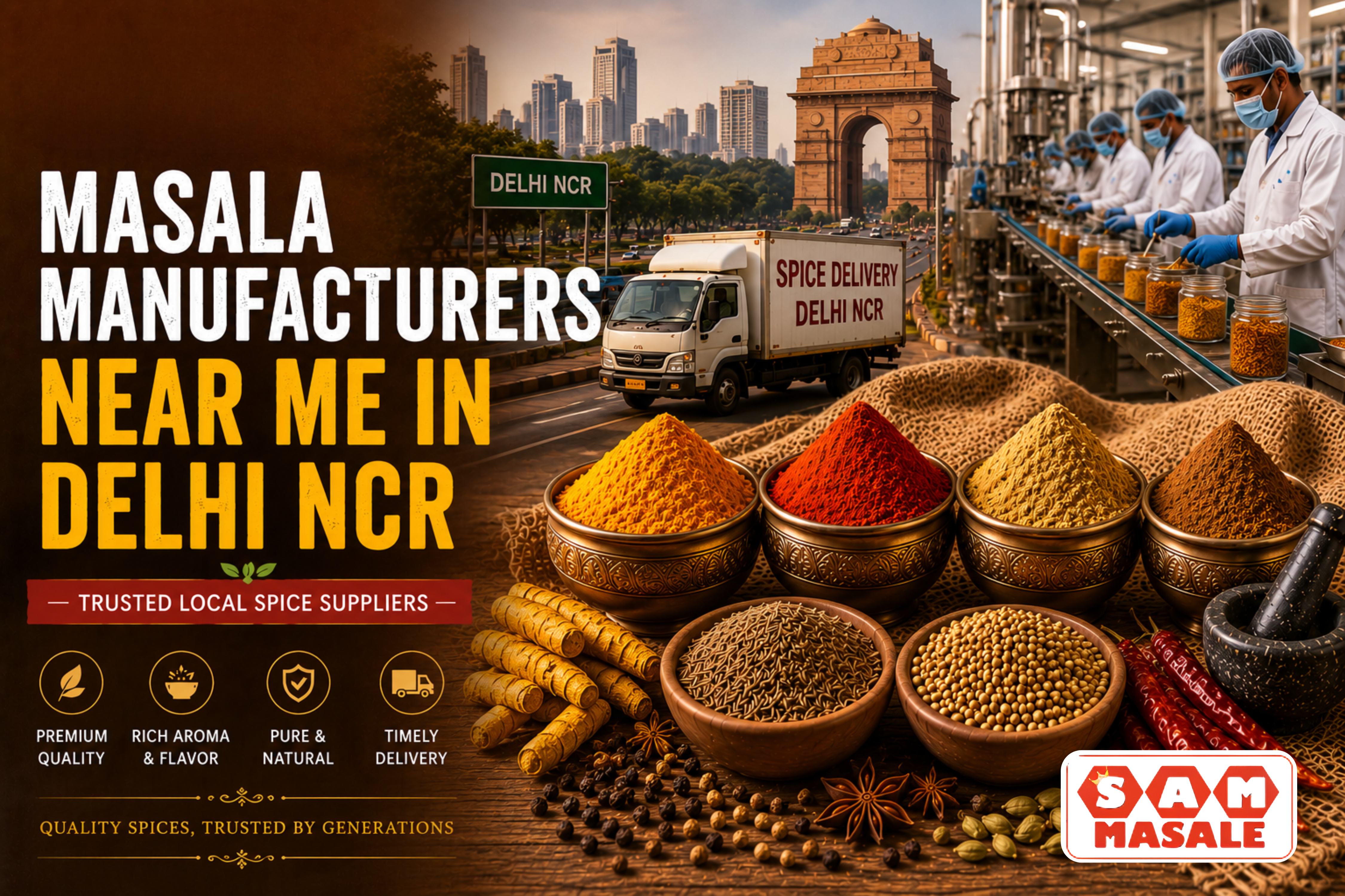 Masala manufacturers near me in Delhi NCR supplying premium spices