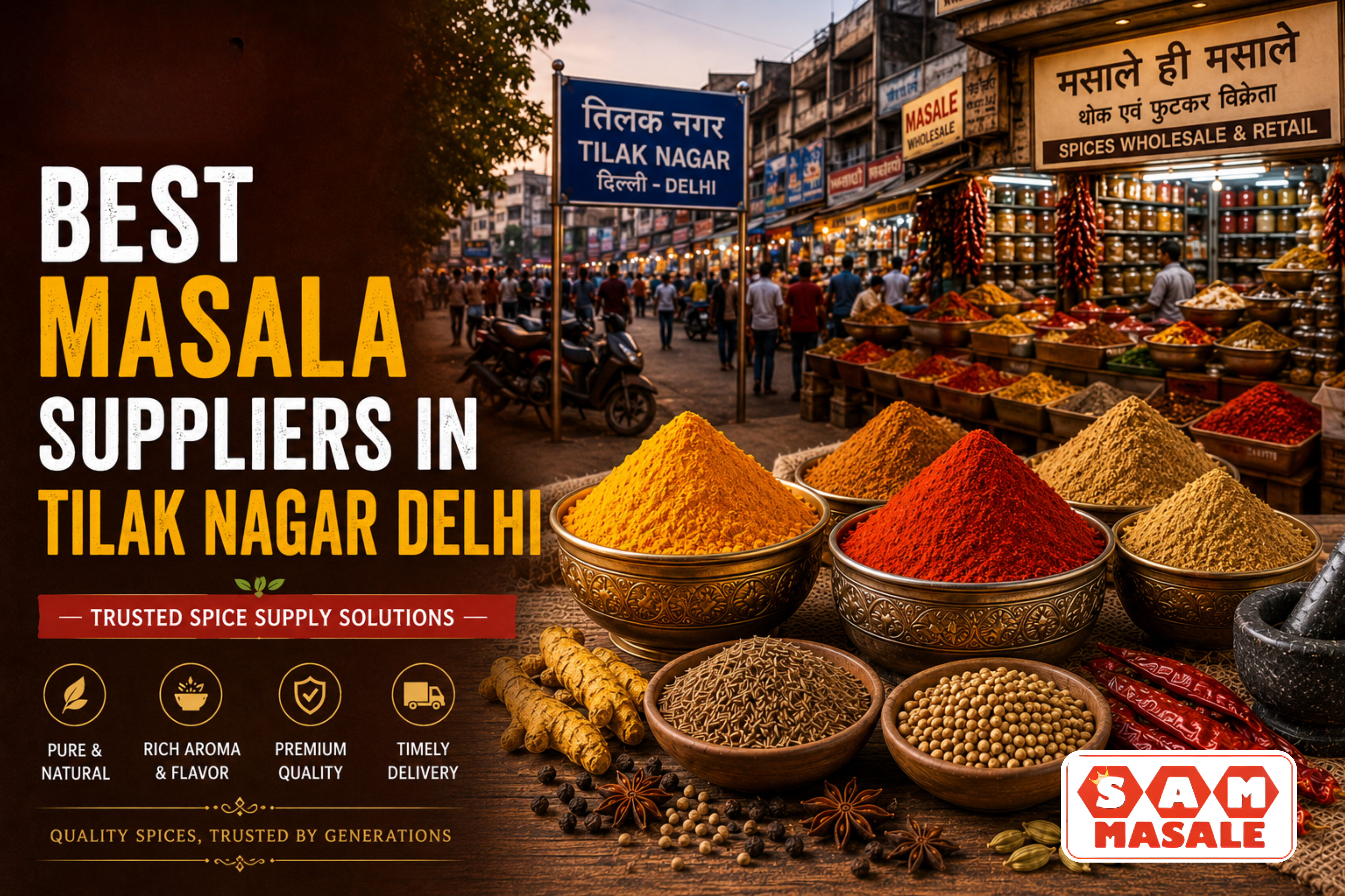 Best masala suppliers in Tilak Nagar Delhi offering premium spices