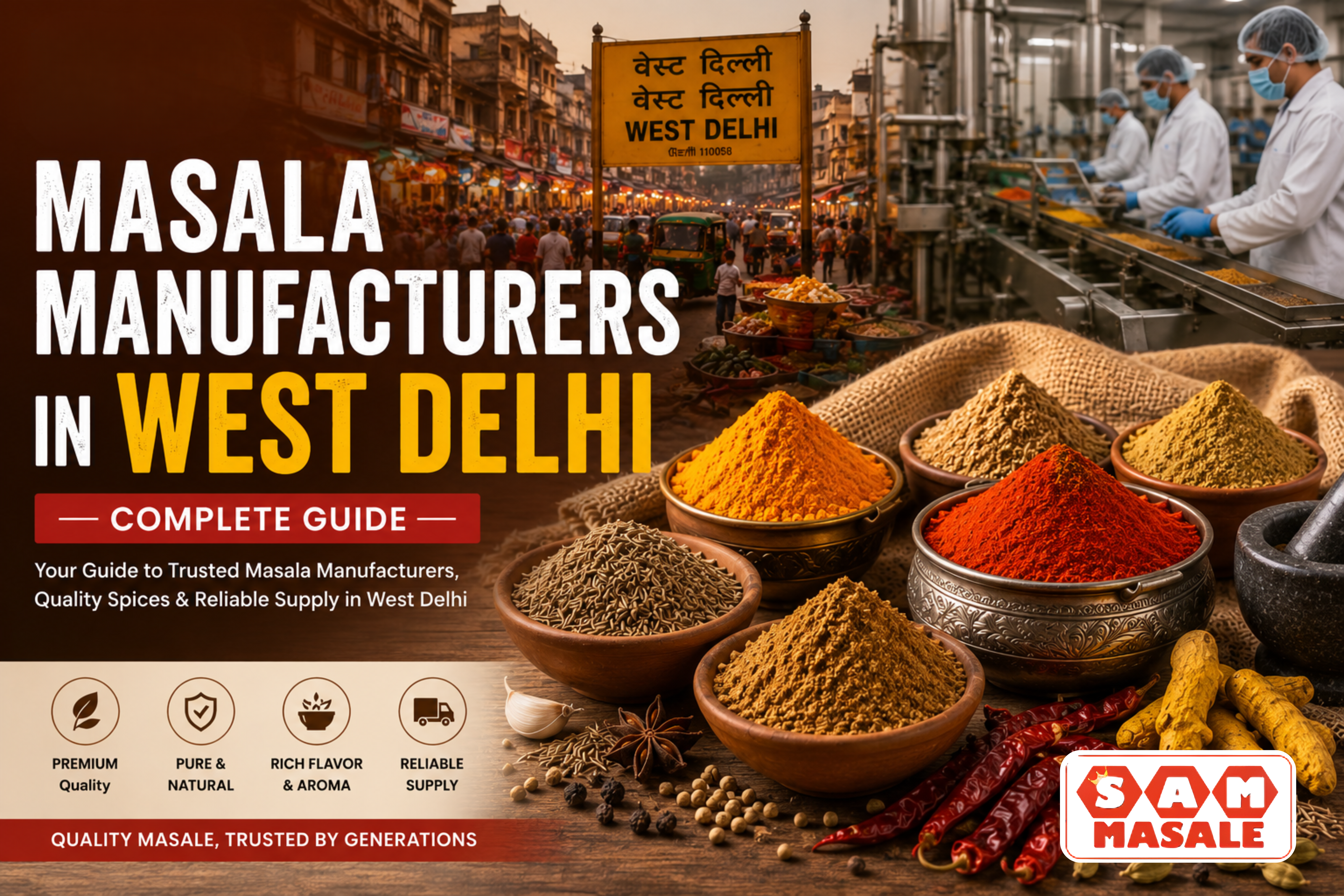 Masala manufacturers in West Delhi supplying premium spices