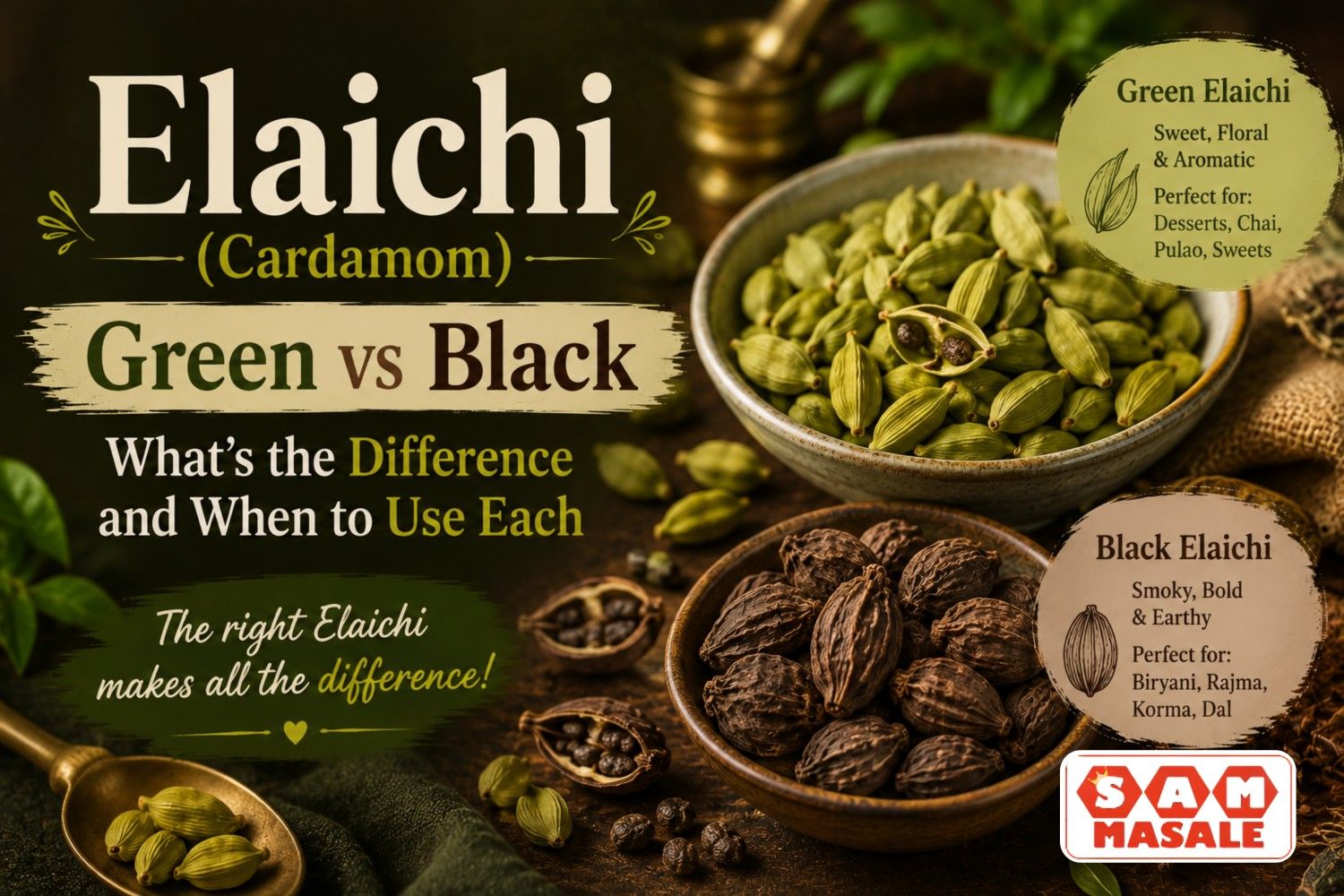 Elaichi (Cardamom): Green vs Black – What's the Difference and When to Use Each