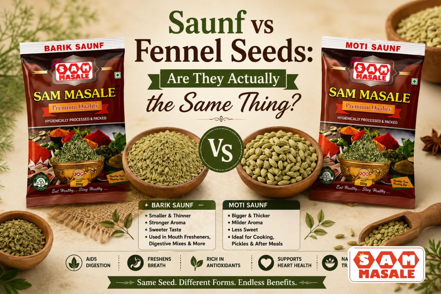 Saunf vs Fennel Seeds: Are They Actually the Same Thing?