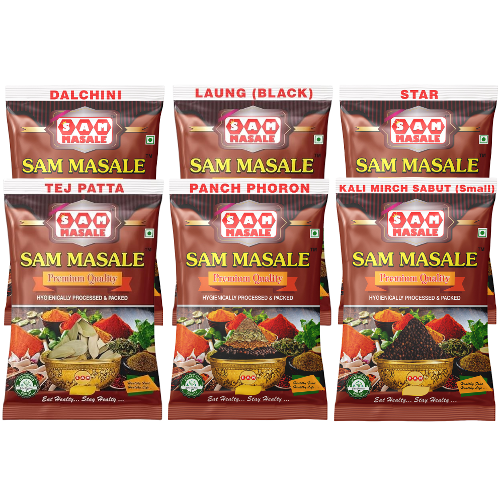  sam masale 7-in-1 Premium Whole Spice Bundle