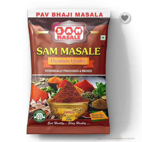 sam masale packet front  side
