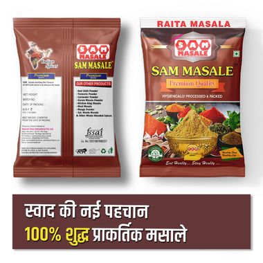 raita masala packet front and back side 