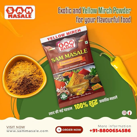 Authentic Yellow Mirch Powder - Peeli Mirch Spice | SAM MASALE